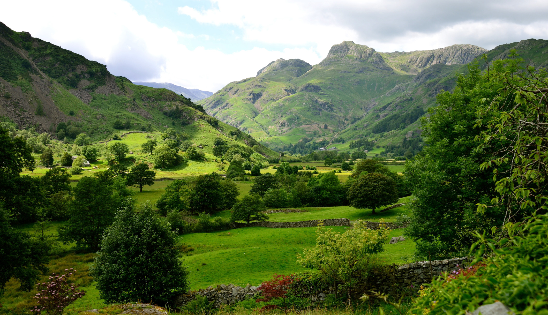 The Langdale Pikes along the Cumbria Way